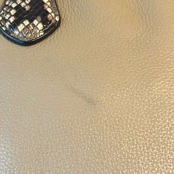 Michael Kors Smythe Khaki Small Dome Snakeskin Embossed Leather Satchel - Picture 9 of 12